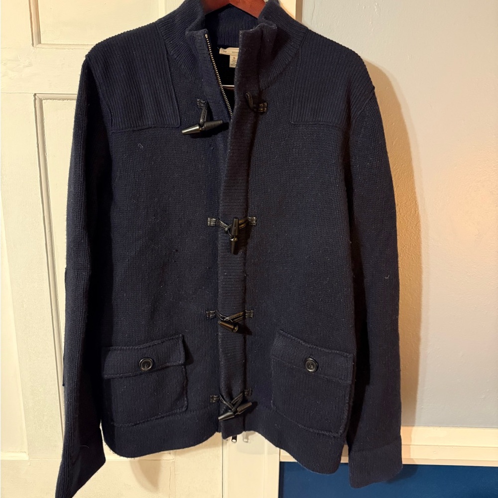 GAP Men's Dark Blue Toggle Coat